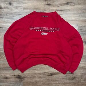 Vintage Red California State Northridge Red College Crewneck Sweatshirt